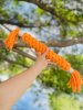 Large Orange Handmade Macrame Candy Rope for Big Dogs
